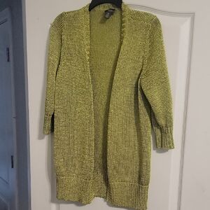 Stylish Open-Front Cardigan in Olive
